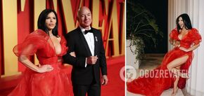 The bride of the richest man in the world appeared at the 2024 Oscars after-party in a semi-transparent dress from a Ukrainian brand. Photo