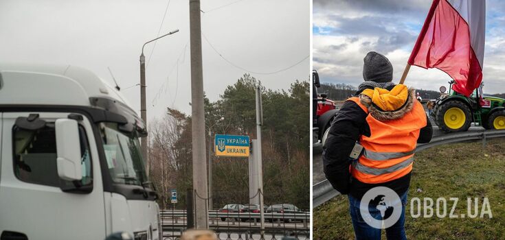 Blockade of the Ukrainian border by Poles