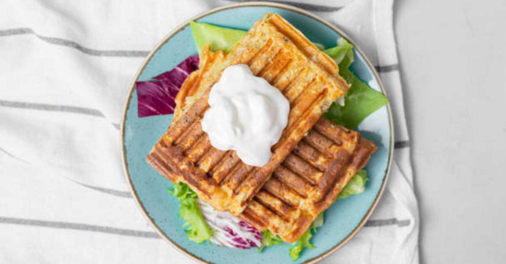Recipe for waffles with hard cheese