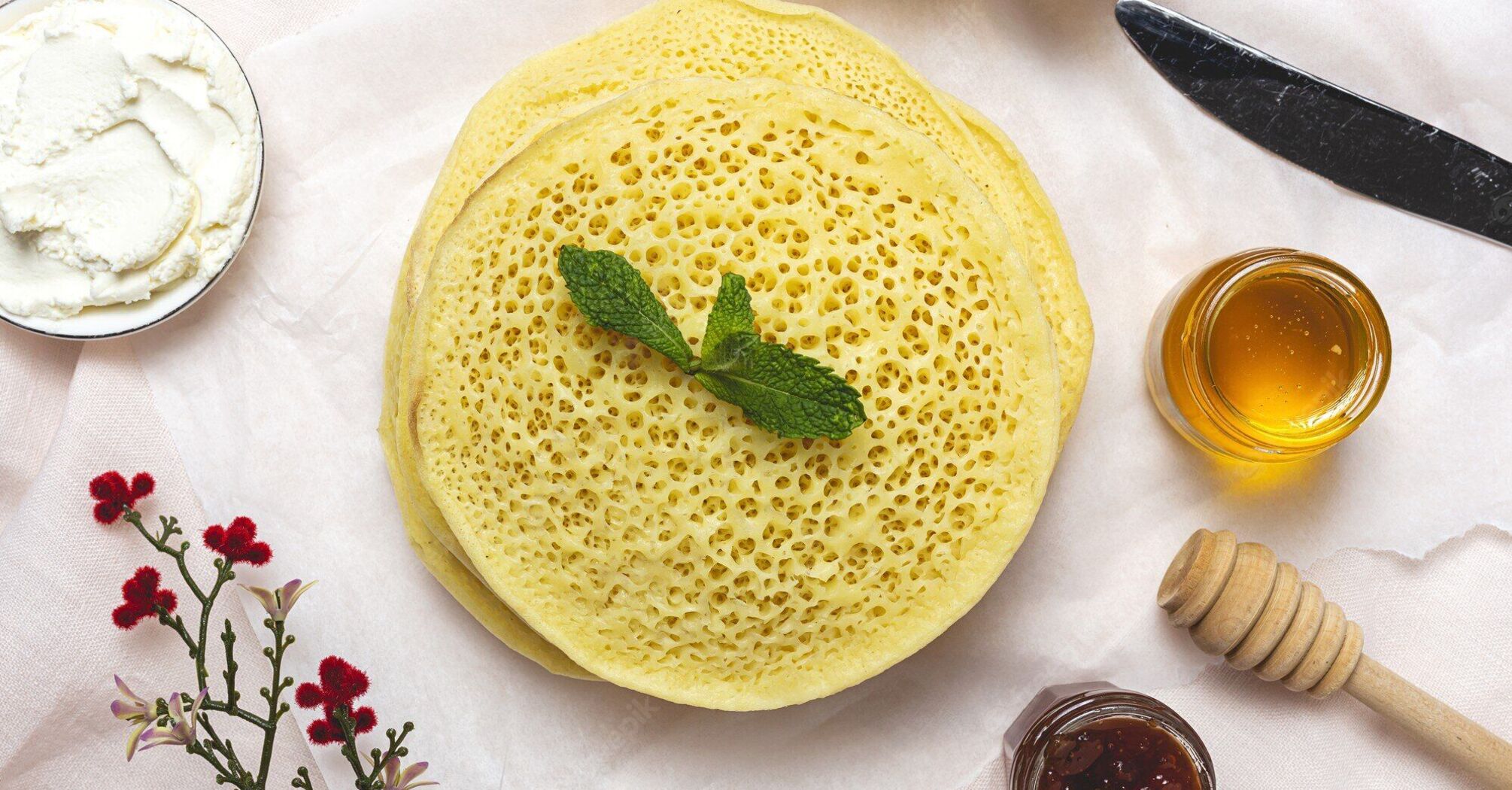 Airy Moroccan pancakes with filling: what to add to the batter instead of flour