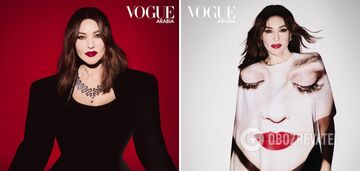 Perfect from head to toe: 59-year-old Monica Bellucci hits the cover of Vogue Arabia