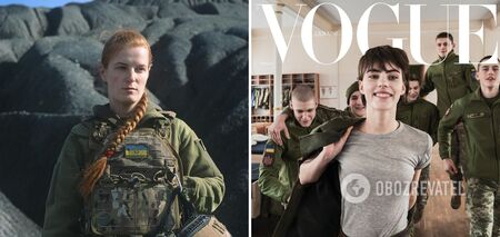 Warrior princess 'Xena' Oksana Rubaniak and model Karyna Maziar graced the covers of Vogue in the walls of a military lyceum