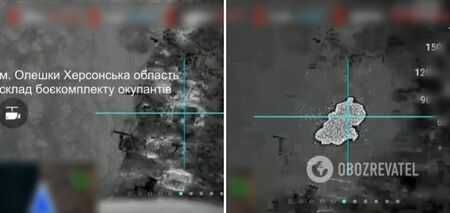 Ukrainian aerial reconnaissance blows up occupants' ammunition depot in Oleshky: it was burning and detonating all night