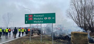 Blockade at Medyka-Shehyni checkpoint