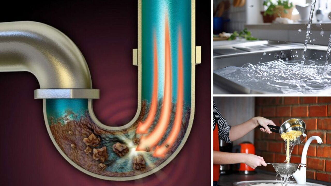 Why you should not pour boiling water down a clogged sink: it will make the situation worse
