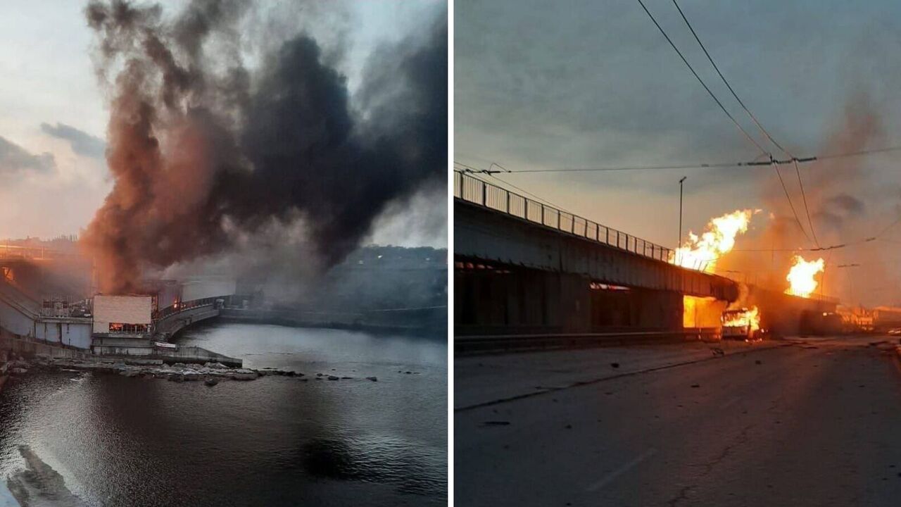 Russia attacks Dnipro HPP in Zaporizhzhia: traffic across the dam stopped. Photo