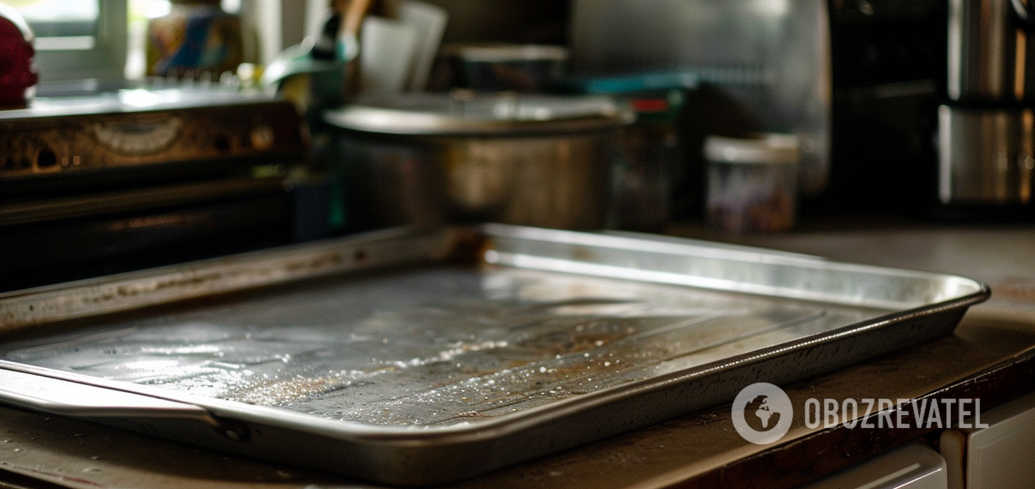 How to clean an oven tray to a shine: a simple and affordable method