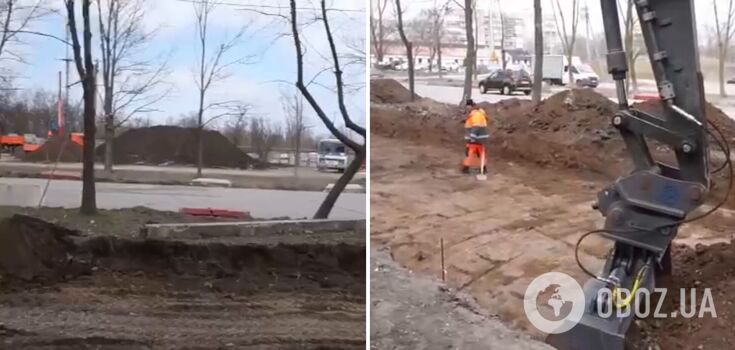 Occupiers in Mariupol destroy with excavators an archaeological site dating back to the 5th millennium B.C. Video