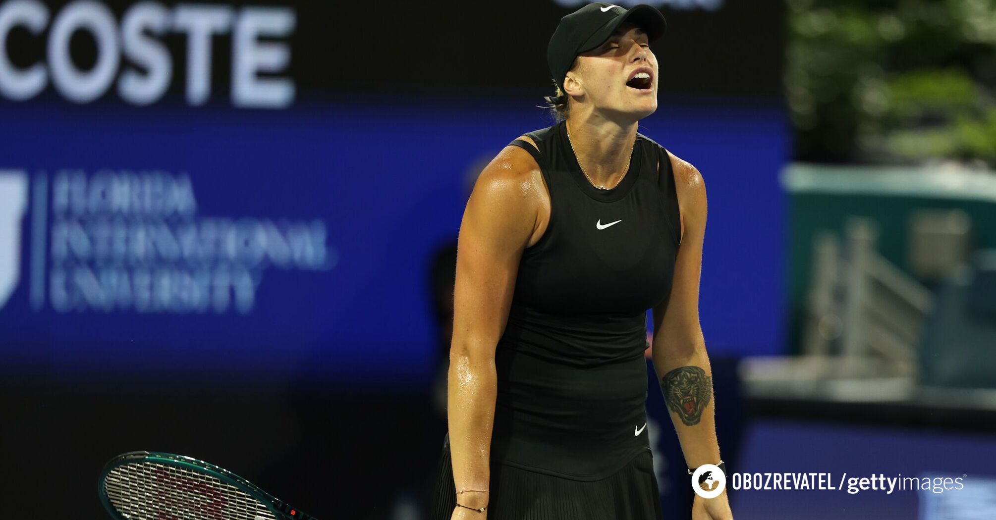 Arina Sobolenko is furious after her defeat by a Ukrainian tennis player. Video