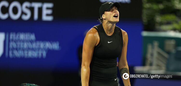 Arina Sobolenko is furious after her defeat by a Ukrainian tennis player. Video