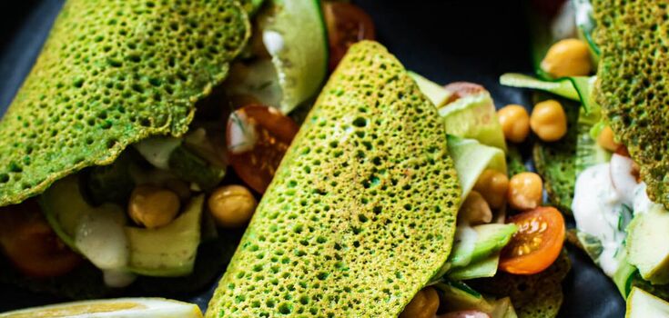 What to make green pancakes with: they turn out very healthy