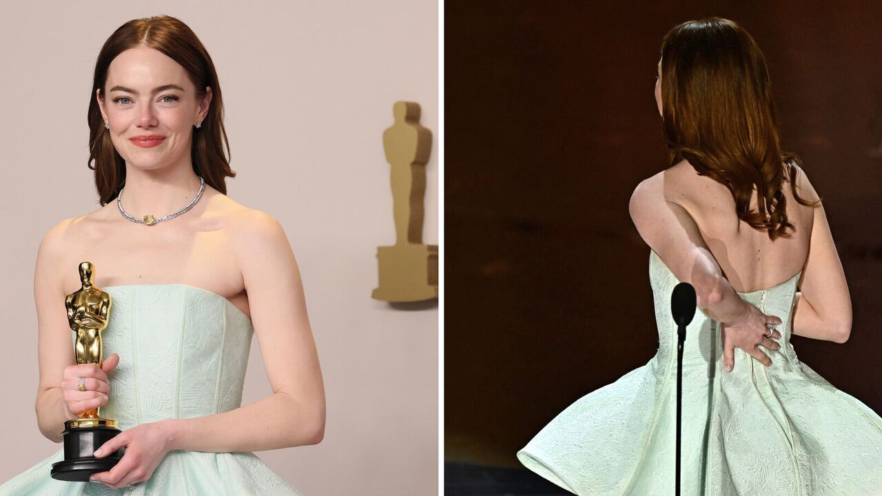 Ryan Gosling nie miał z tym nic wspólnego. Emma Stone, której sukienka pękła podczas Oscarów 2024, ujawniła prawdę o żenadzie