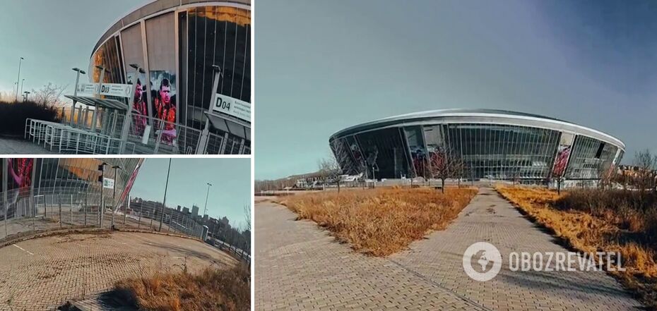 It was cut by shrapnel. Video shows what the occupiers turned Donbass Arena into