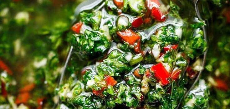 Universal chimichurri sauce: for meat, fish and salads