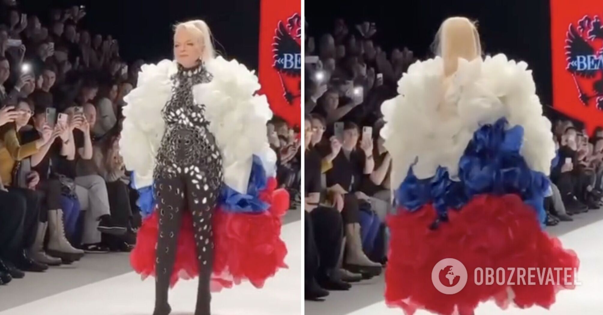 "Why is an Odesa woman carrying the flag of Russia?" 68-year-old Larisa Dolina in a tight jumpsuit became a laughingstock