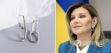 Olena Zelenska's earrings were called the hit of summer 2024. Photo
