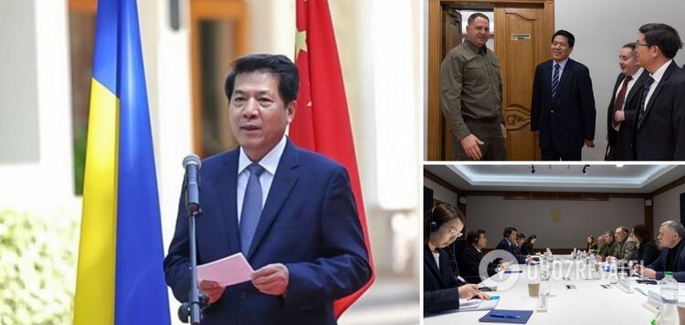 Specjalny przedstawiciel Chin ds. Eurazji odwiedził Kijów: pokazano mu fragmenty pocisku rakietowego z KRLD. Zdjęcie