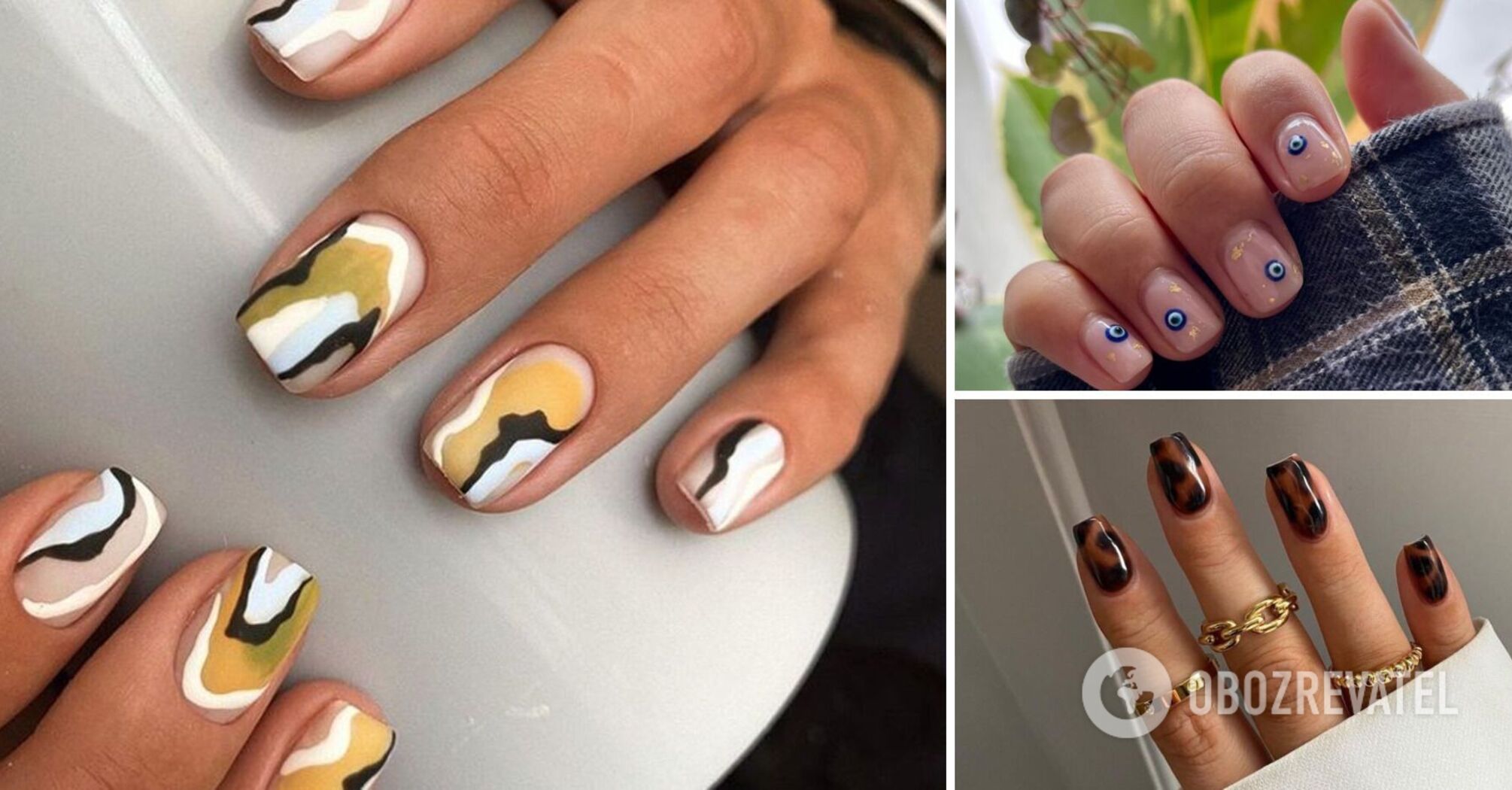 10 fresh ideas for spring manicure for short nails. Photo