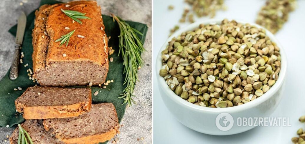 Delicious bread based on green buckwheat