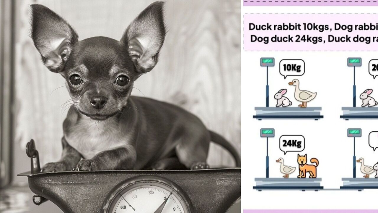 How much does a dog, a duck, and a rabbit weigh: a mathematical puzzle that will make your brain boil