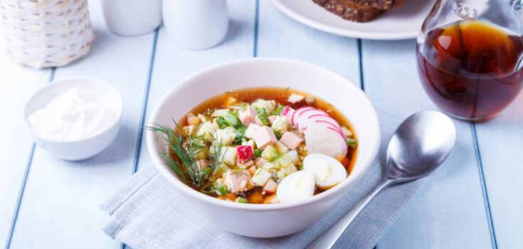 What to substitute for meat in cold soup: a budget-friendly recipe with mineral water