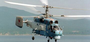 Rosyjski śmigłowiec Ka-27 zniszczony na okupowanym Krymie