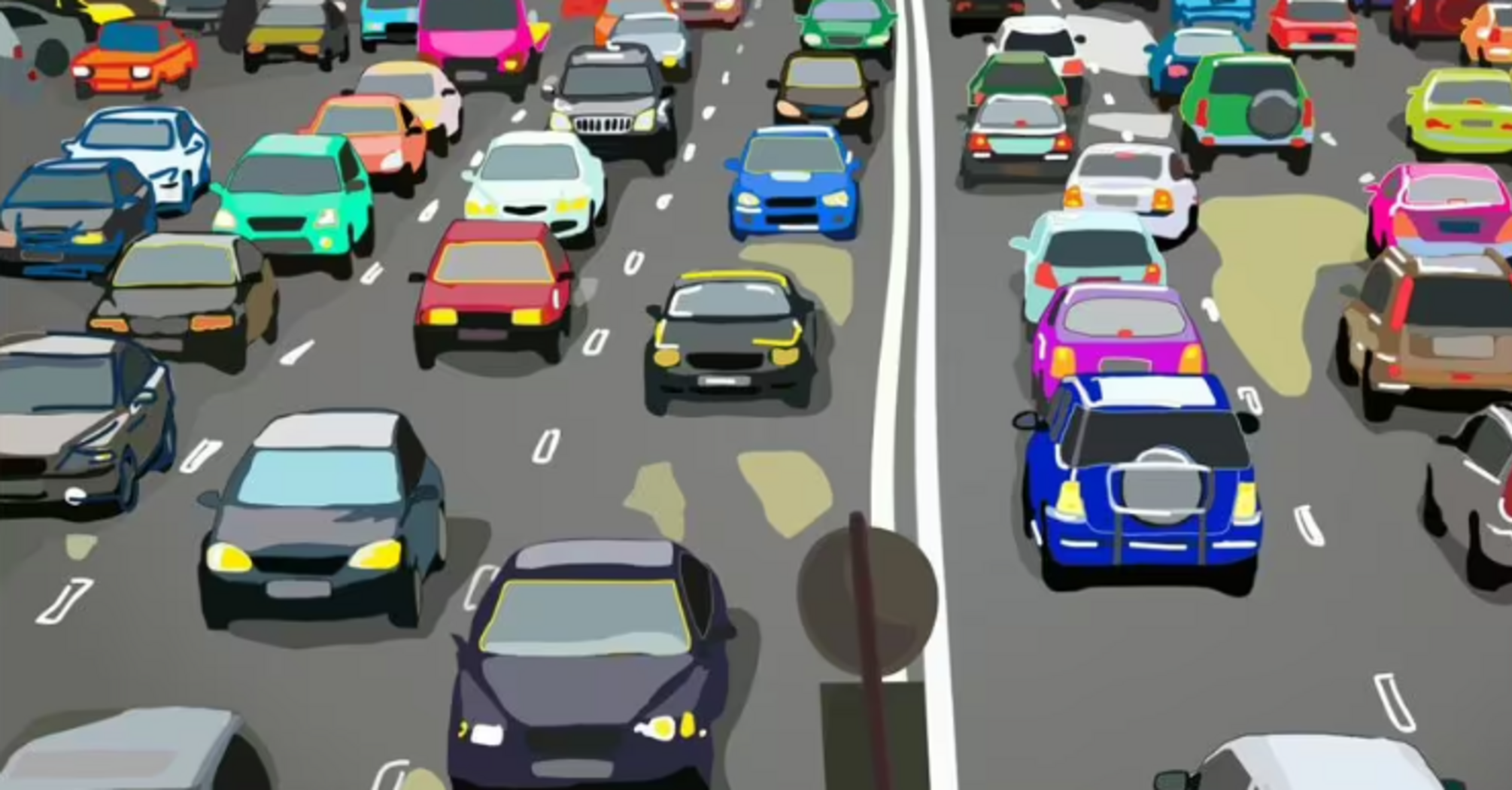 Find the yellow car: a puzzle for people with sharp eyesight
