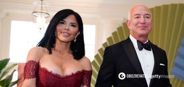 Lady in red. The bride of the richest man in the world stunned the audience with a $2200 corset dress