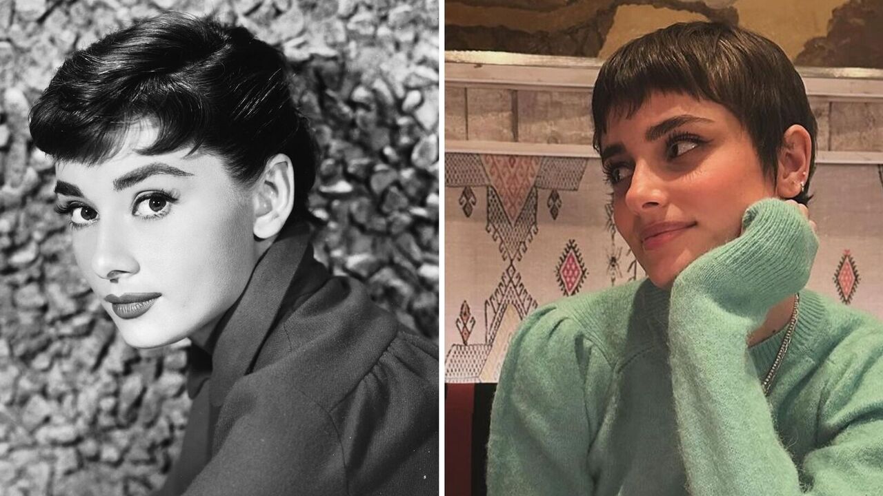 In the style of Audrey Hepburn. How does the "pixie whisper", which was called the coolest haircut of spring, look like