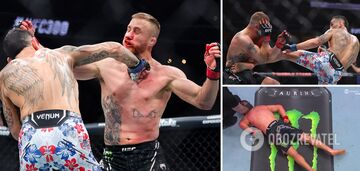 The former UFC champion won with the 'craziest knockout of all time' in the last second of the final round. Video