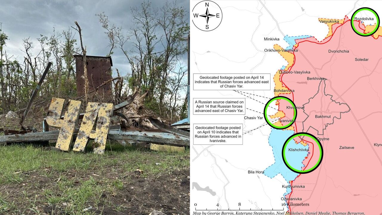 Zadanie zostało wykonane: ISW oceniło plany wojsk Putina dotyczące Czasowego Jaru. Mapa