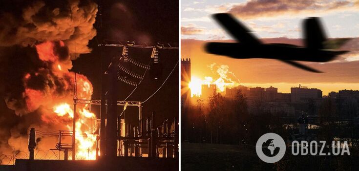 UAVs attacked a number of Russian regions at night: energy infrastructure and oil refinery damaged