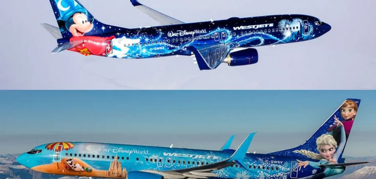 WestJet перефарбує культові Boeing 737 з ілюстраціями героїв Дісней, які були частиною флоту майже 10 років