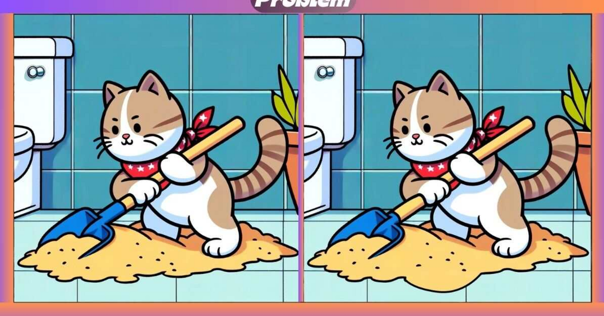 Find three differences in a picture with a cat: a task for the most attentive