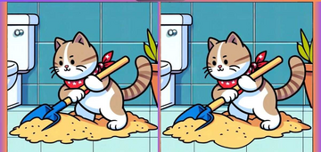 Find three differences in a picture with a cat: a task for the most attentive