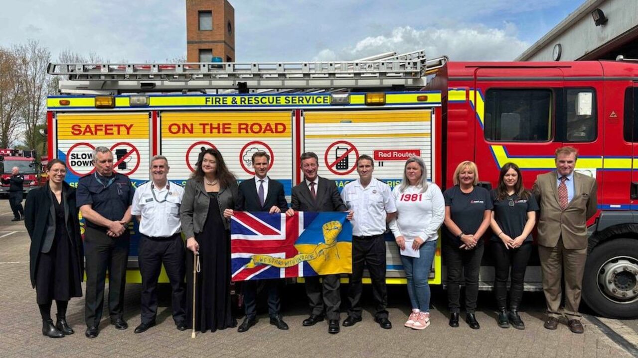 The UK has handed over a large batch of fire and rescue equipment to Ukraine. Photo