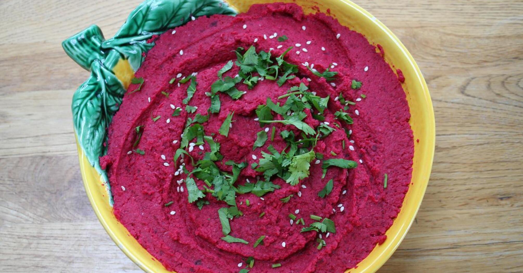 Beet and chickpea spread