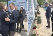 The new head of the Latvian Foreign Ministry arrived in Kyiv on a visit and paid tribute to those killed in the war with Russia. Photo