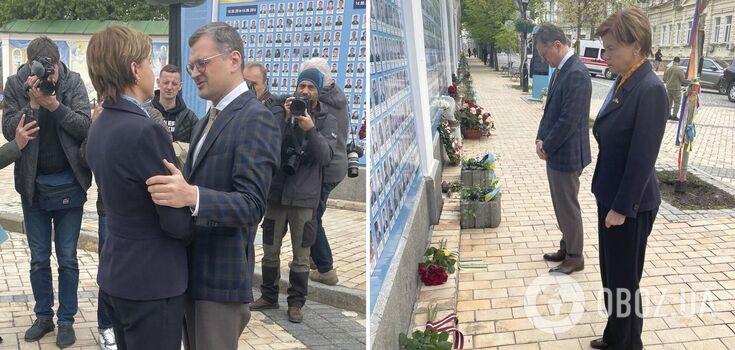 The new head of the Latvian Foreign Ministry arrived in Kyiv on a visit and paid tribute to those killed in the war with Russia. Photo