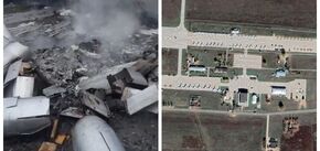 Spalone moduły systemów obrony przeciwrakietowej i zmasakrowane samoloty: sieć pokazuje możliwe konsekwencje ataku na lotnisko wojskowe w Rosji