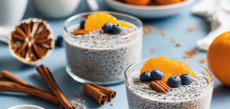 Healthy chia pudding instead of caloric desserts: you will need only 3 ingredients