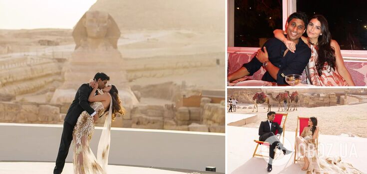 Could have been in space: American billionaire celebrates a lavish wedding at the foot of Egyptian pyramids