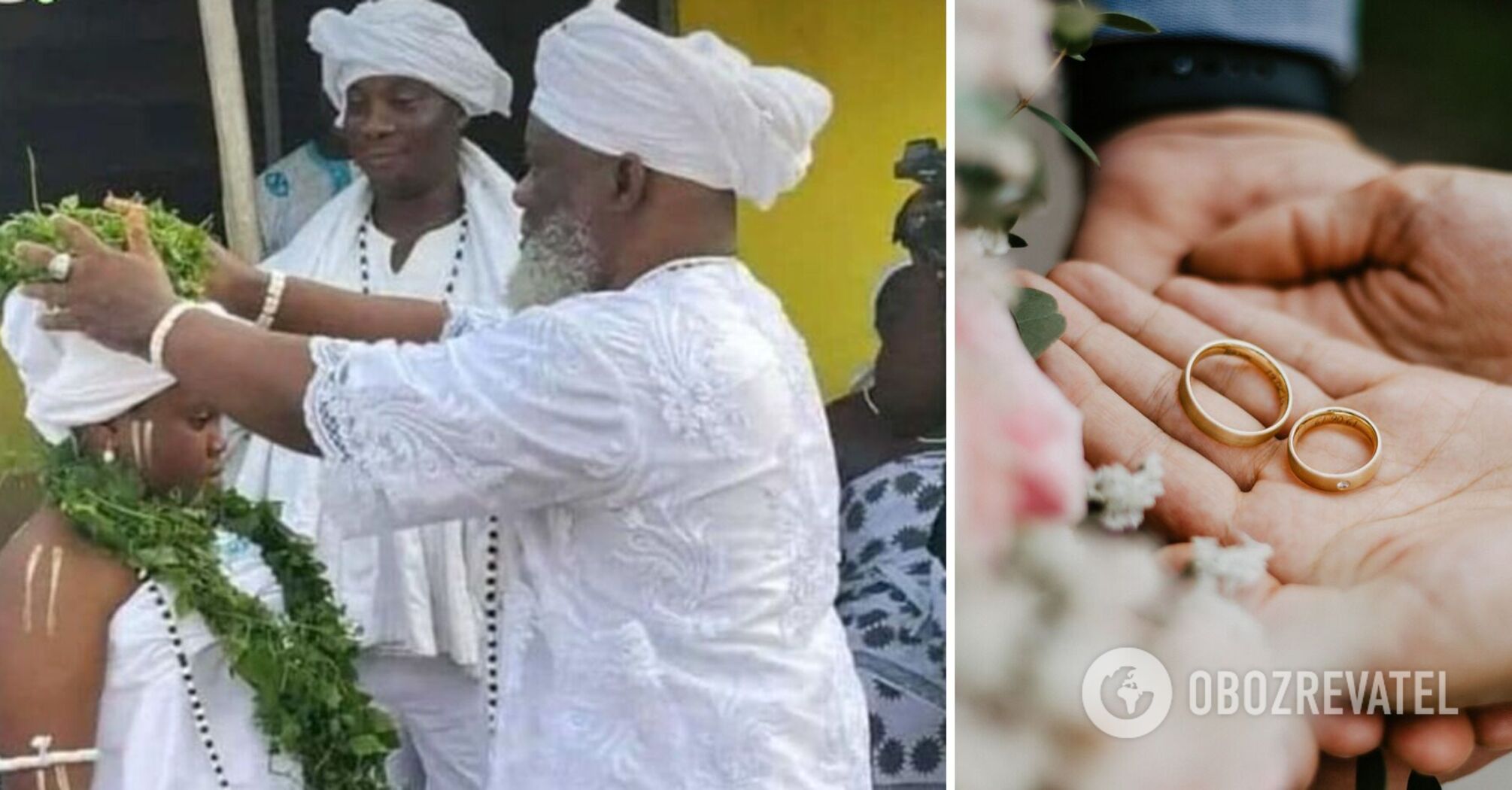 In Ghana, a 63-year-old priest married a 12-year-old girl: the man chose the bride when she was only 6. Photos and details