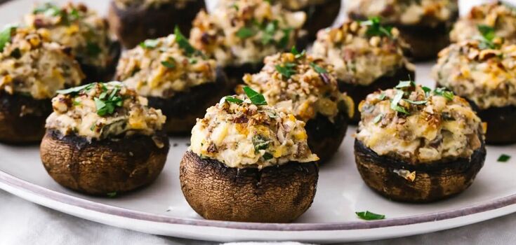 Recipe for stuffed champignons