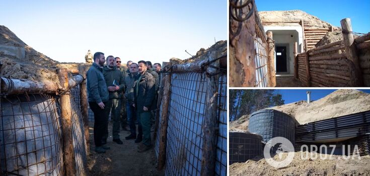 "The main thing is reliability": Zelenskyy inspected the construction of fortifications in the Chernihiv region. Photos and videos