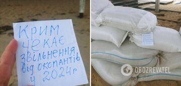 'Krym czeka na wyzwolenie': Ukraińscy patrioci zostawili specjalne 'przesłanie' dla okupantów w Jewpatorii. Zdjęcia
