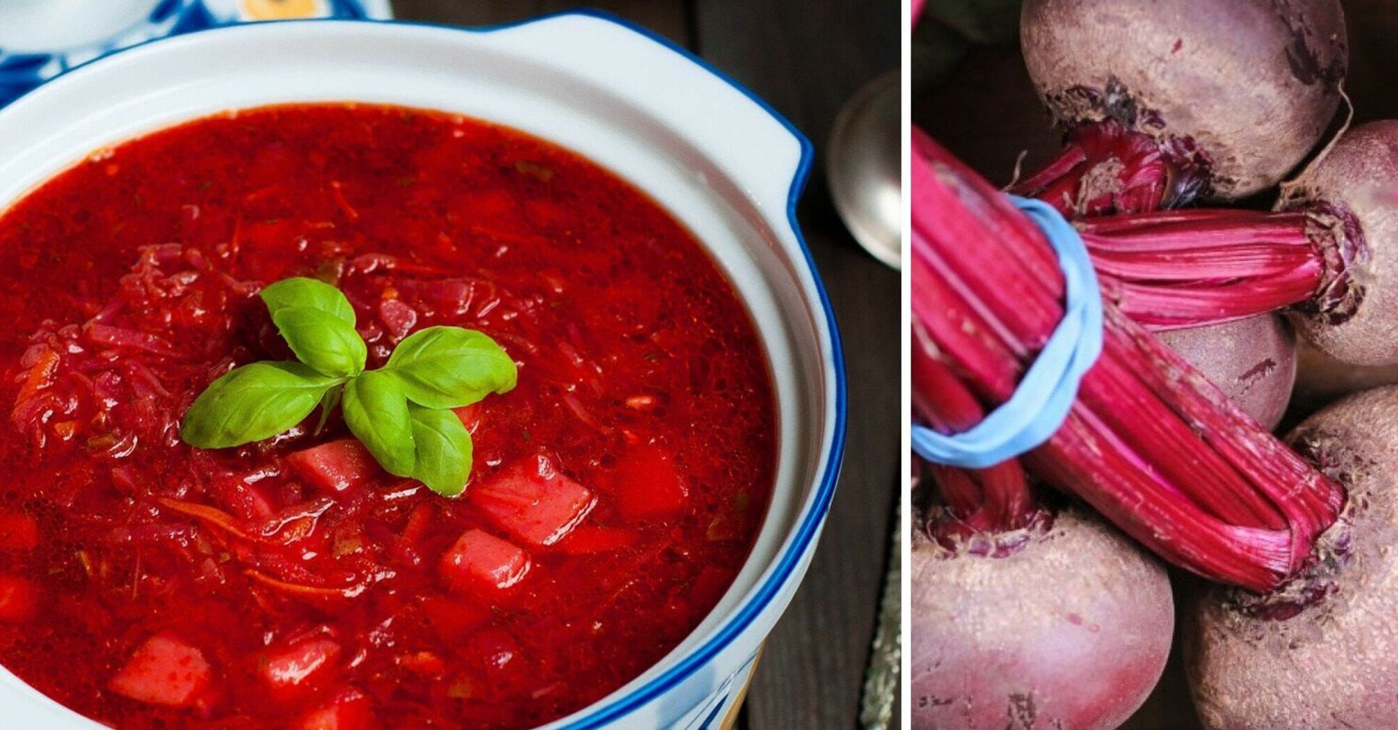 Пісний червоний борщ з пампушками