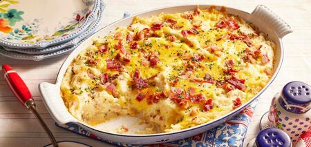 What to cook with potatoes for lunch instead of mashed potatoes: add meat and cheese