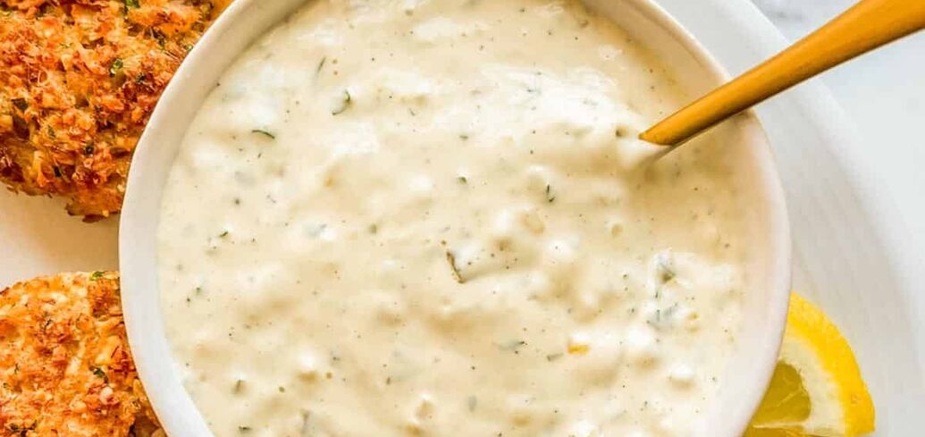 Universal tartar sauce for fish: the ingredients just need to be whipped