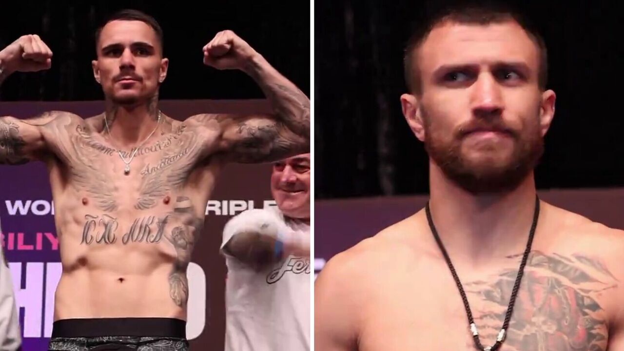 Kambosos narrowly lost to Lomachenko in Perth, Australia, at the weigh-in ceremony. Video
